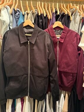 ASOS Bundle Zip Jacket in Black and Burgundy